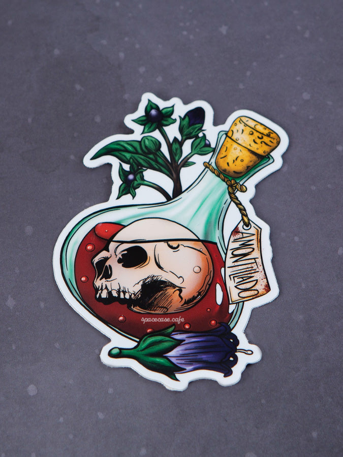 Amontillado Skull Poison Sticker
