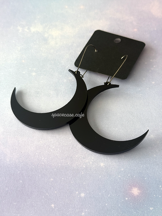 Crescent Moon: Moon Lover Acrylic Statement Earrings