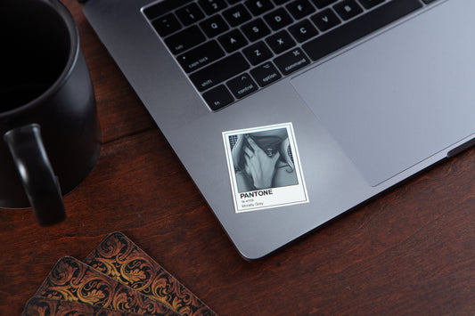 Morally Grey Pantone Swatch Card Sticker