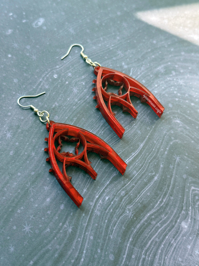 Cathedral Window Acrylic Earrings