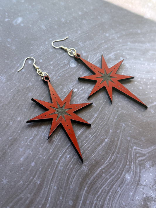 Dark Star Acrylic Earrings