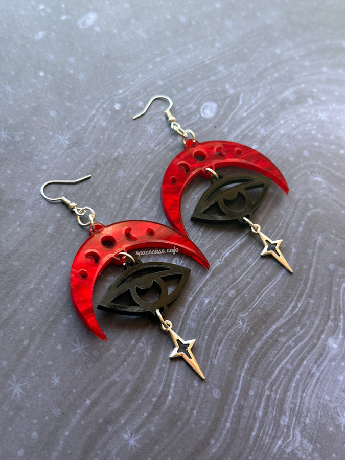Evil Eye Acrylic Earrings