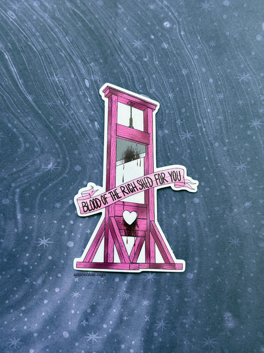 Pink Guillotine Sticker