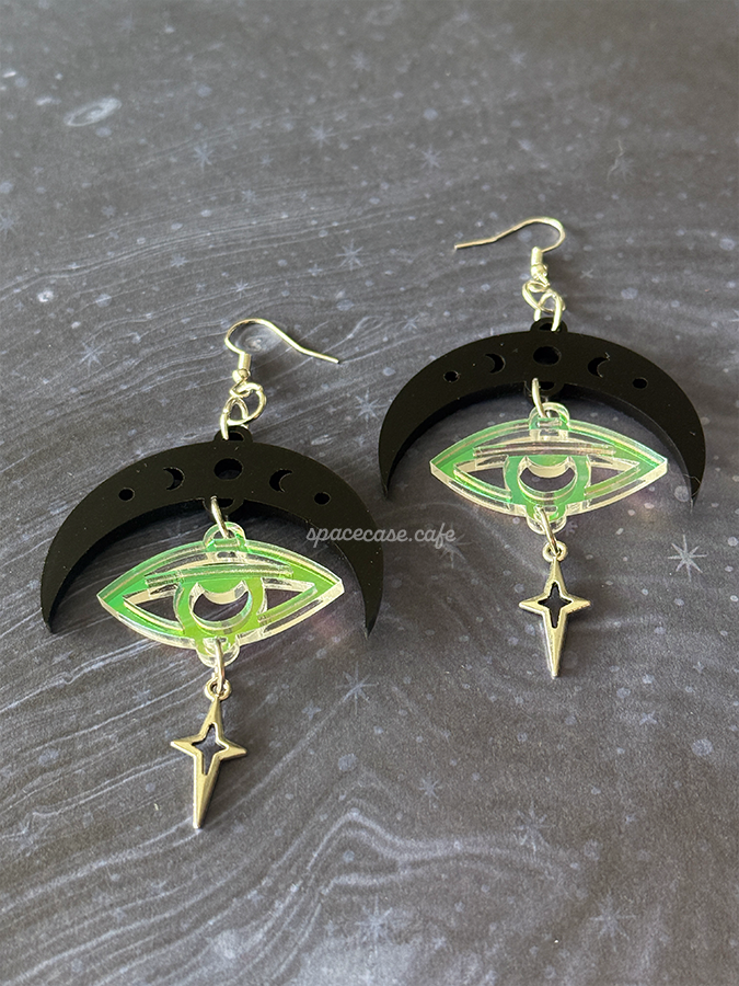Evil Eye Acrylic Earrings