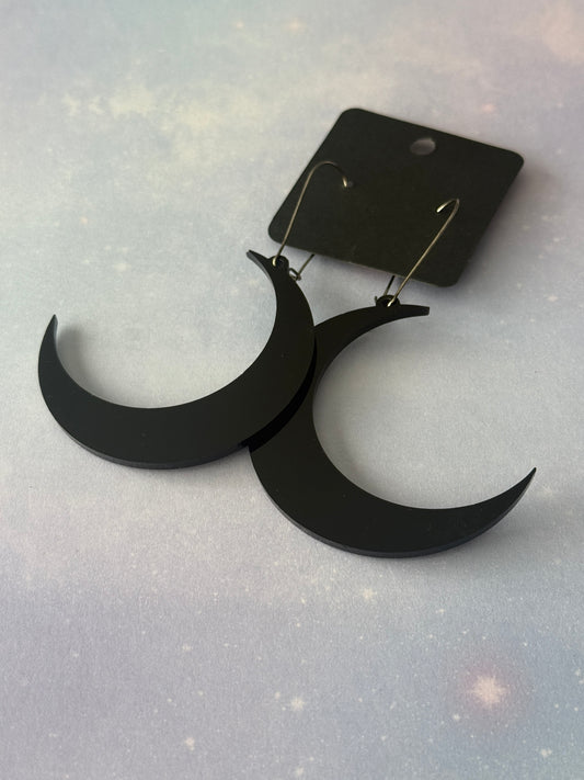 Crescent Moon Acrylic Earrings