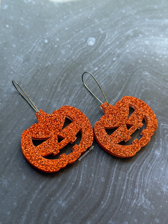 Jack-O-Lantern Acrylic Earrings