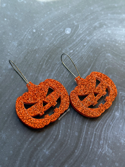 Jack-O-Lantern Acrylic Earrings