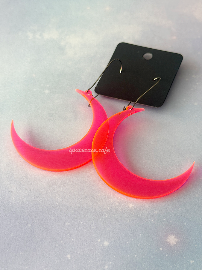 Crescent Moon Acrylic Earrings