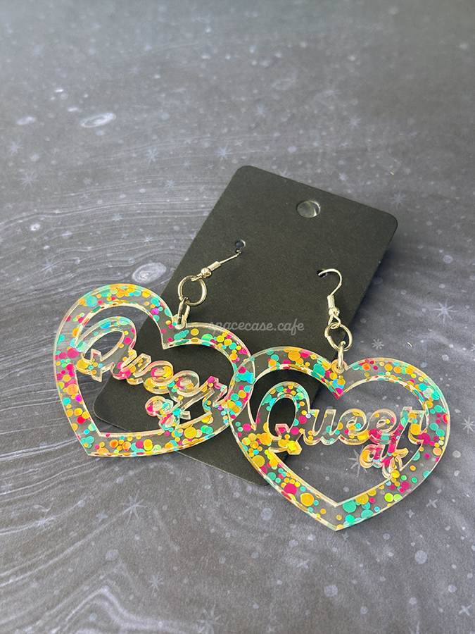 Queer AF: Queer Pride Acrylic Statement Earrings