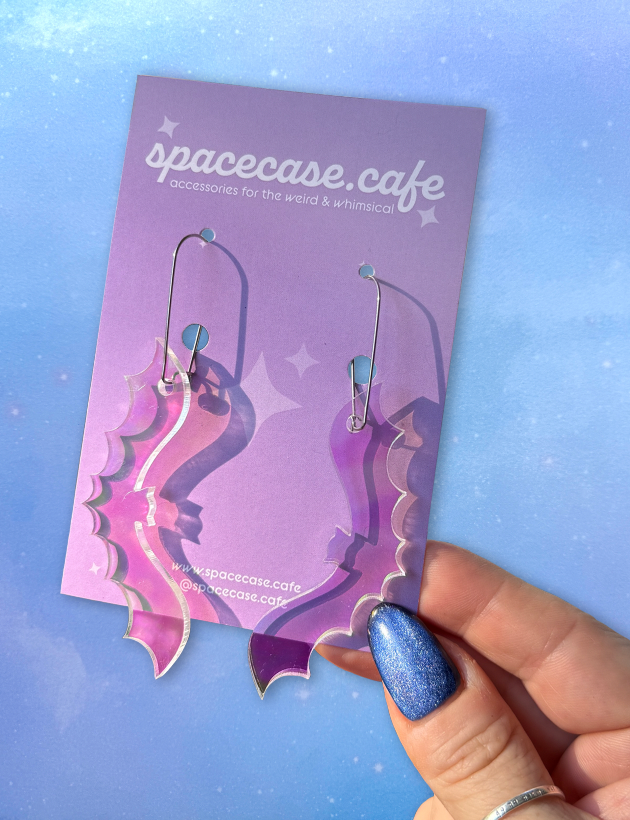 Midnight Mischief: Halloween Bat Acrylic Earrings
