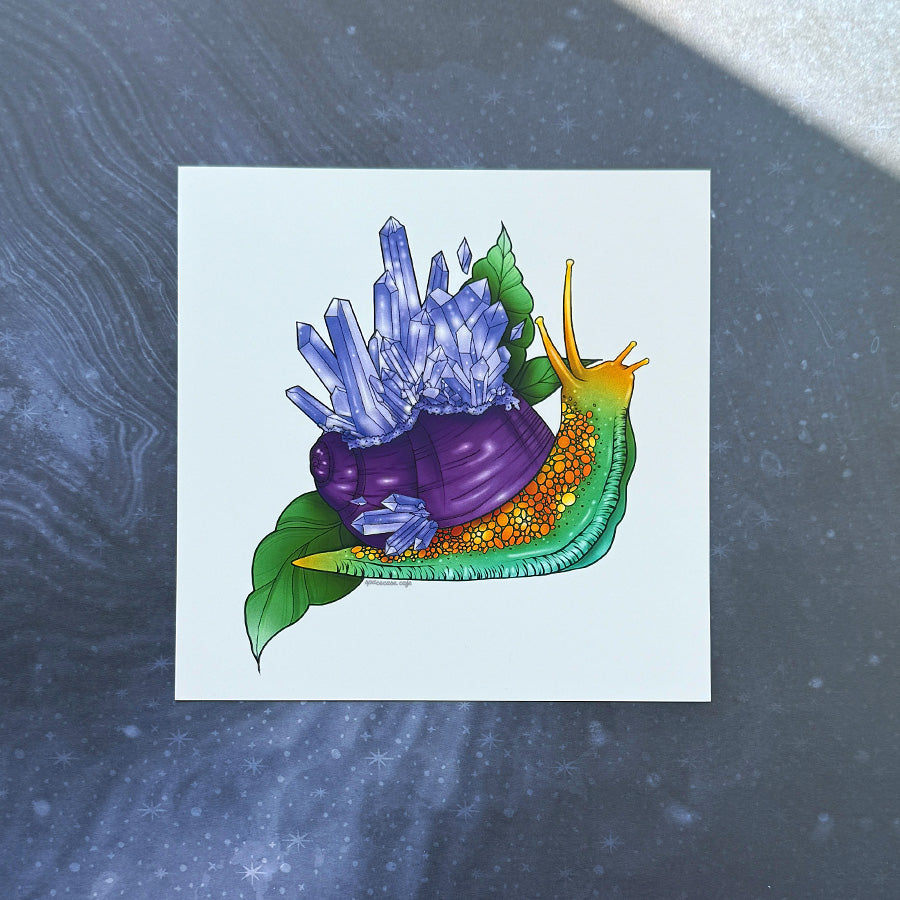 Crystal Snail 6x6 Art Print