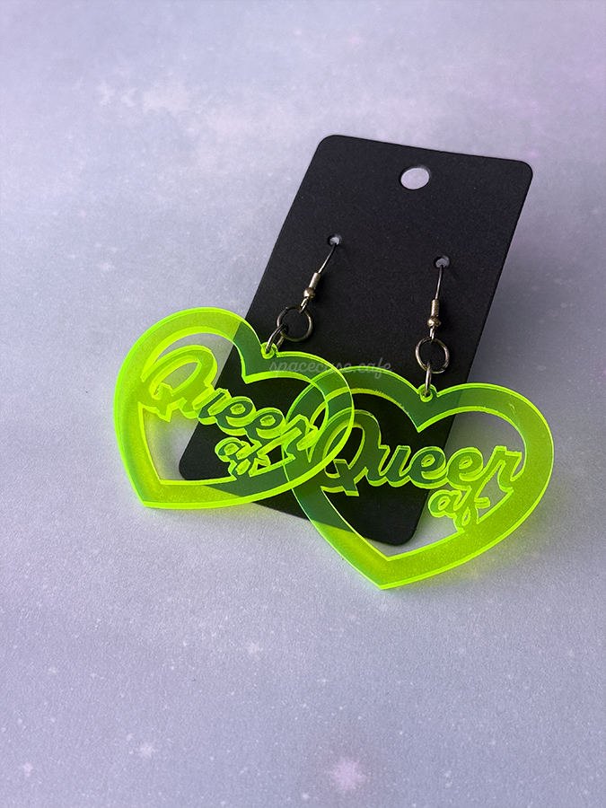 Queer AF Acrylic Earrings