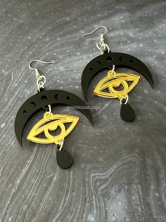 Evil Eye Acrylic Earrings