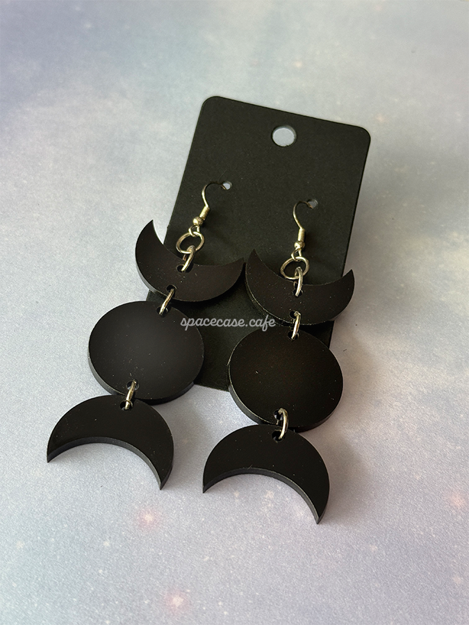 Triple Moon Acrylic Earrings