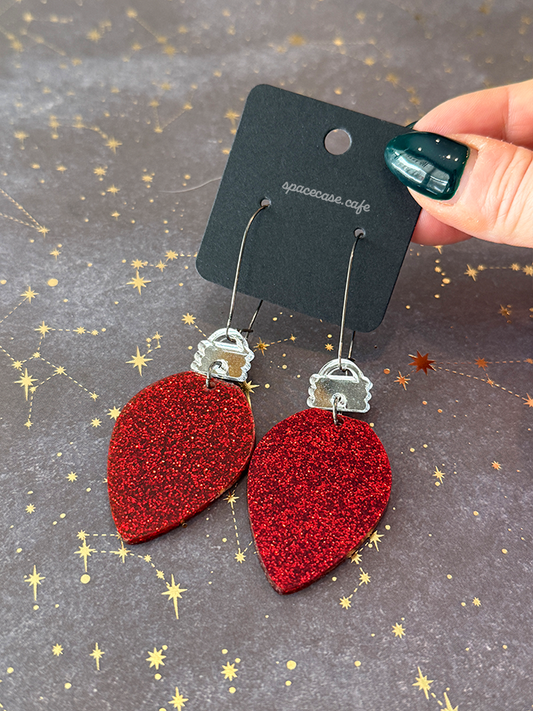 Vintage Christmas Lights Acrylic Earrings