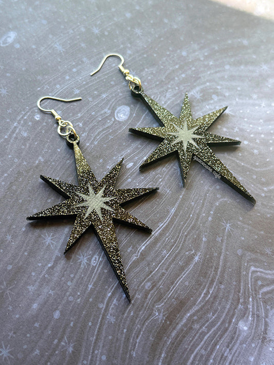 Dark Star Acrylic Earrings
