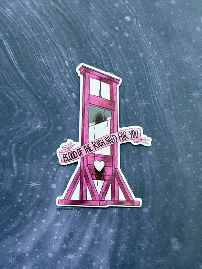 Pink Guillotine Sticker