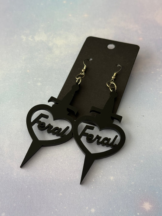 Feral Dagger Acrylic Earrings