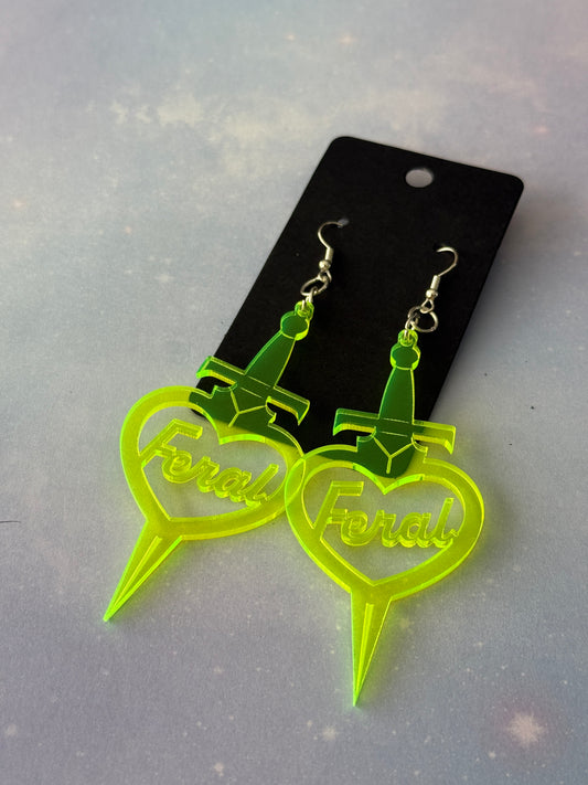 Feral Dagger Acrylic Earrings
