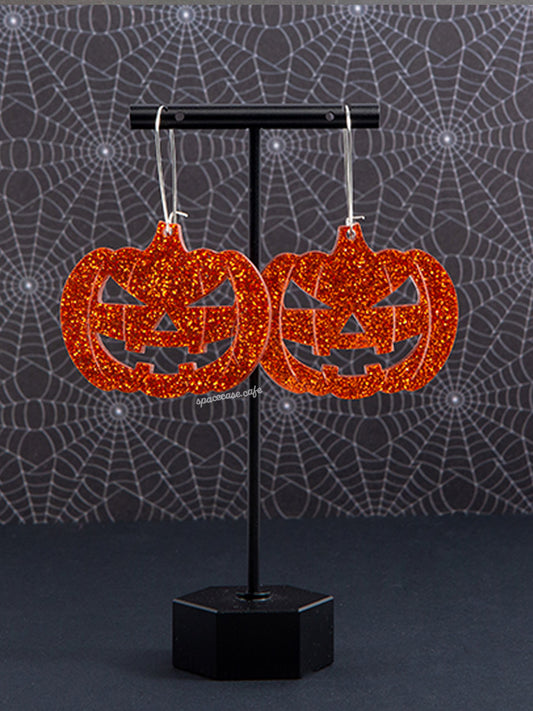 Jack-O-Lantern Acrylic Earrings