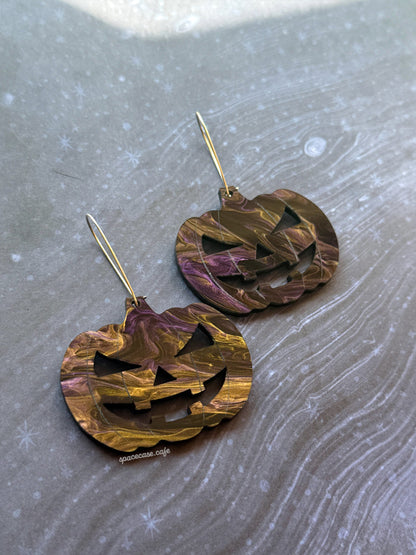 Jack-O-Lantern Acrylic Earrings