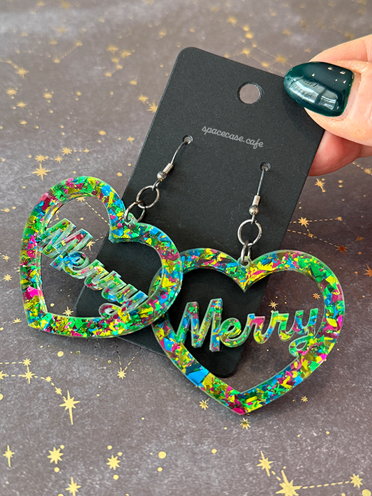 Be Merry Acrylic Earrings