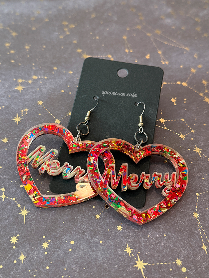 Be Merry Acrylic Earrings