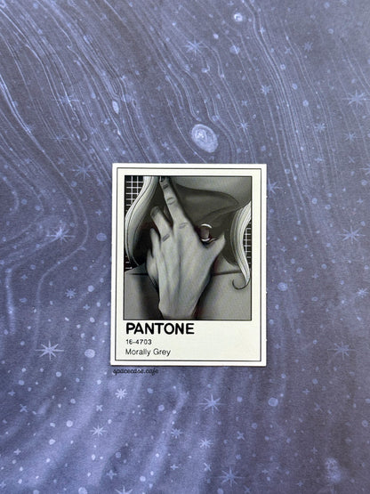 Morally Grey Pantone Swatch Card Sticker