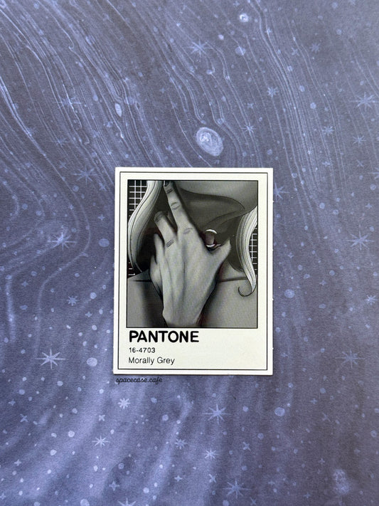 Morally Grey Pantone Swatch Card Sticker