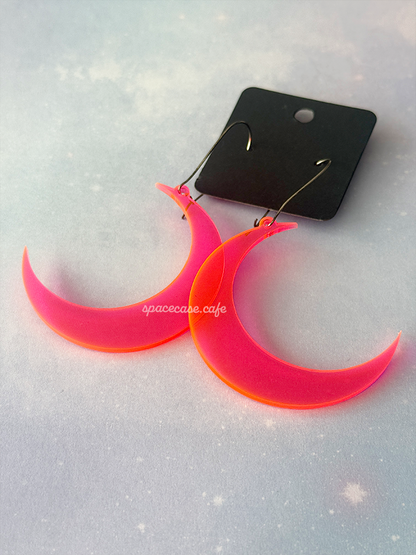 Crescent Moon Acrylic Earrings