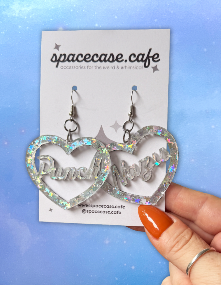 Punch Nazis: Political Acrylic Statement Earrings