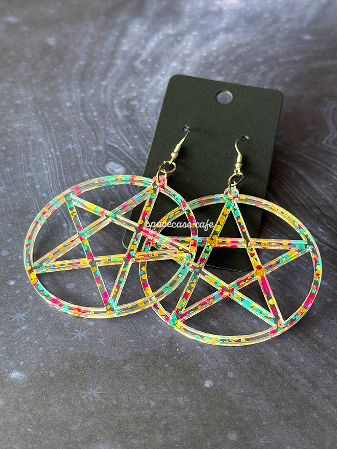 Pentagram Acrylic Earrings