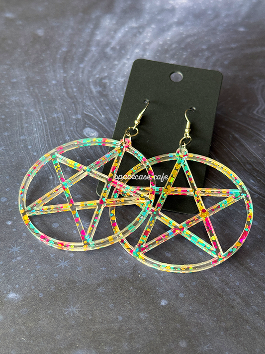 Pentagram Acrylic Earrings