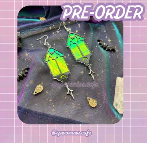 PRE-ORDER Cracked Cathedral Windows Acrylic Earrings