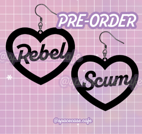 PRE-ORDER Rebel Scum Acrylic Earrings