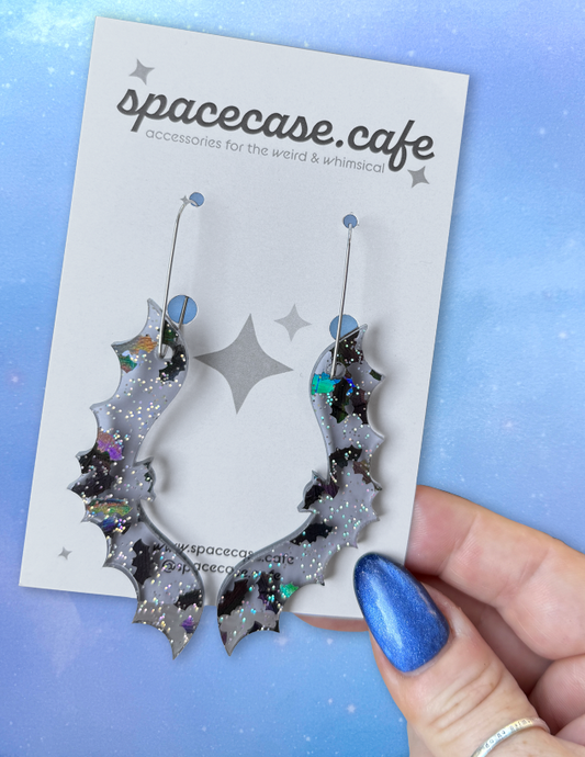 Midnight Mischief: Halloween Bat Acrylic Earrings