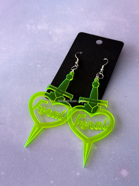 Feral Dagger Acrylic Earrings