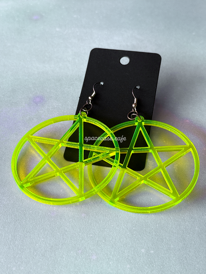 Pentagram Acrylic Earrings