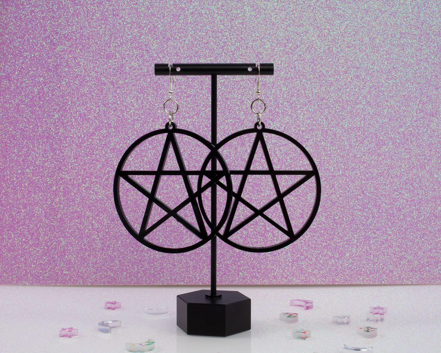 Pentagram Acrylic Earrings